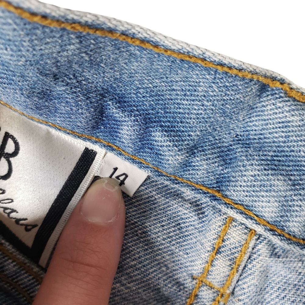 Bill Blass Vintage 90s Baggy Fit High Waisted Light Wash Denim Jeans Size 14 - Picture 11 of 11